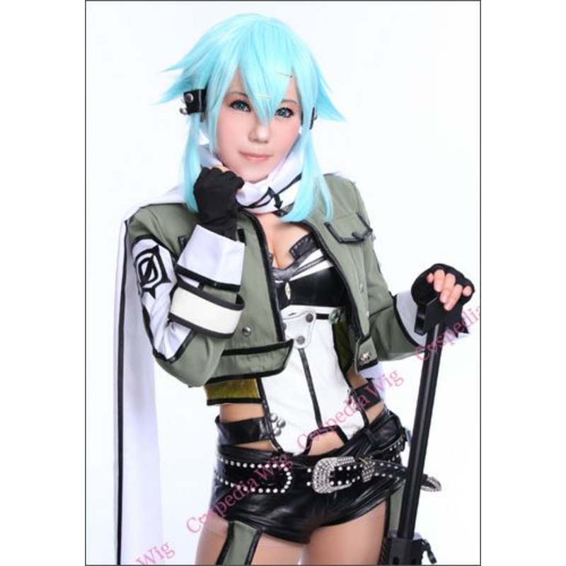 Sword Art Online Sinon style cosplay wig