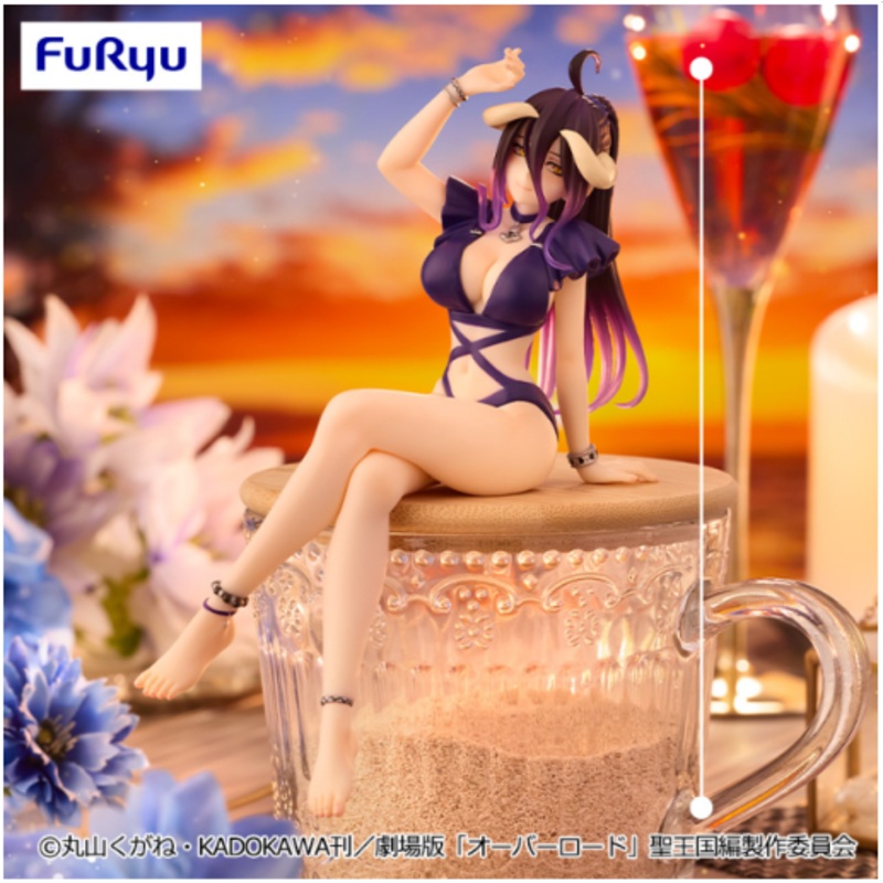 Overload Noodle Stopper Figure – Albedo Swimsuit Dark Purple Ver.