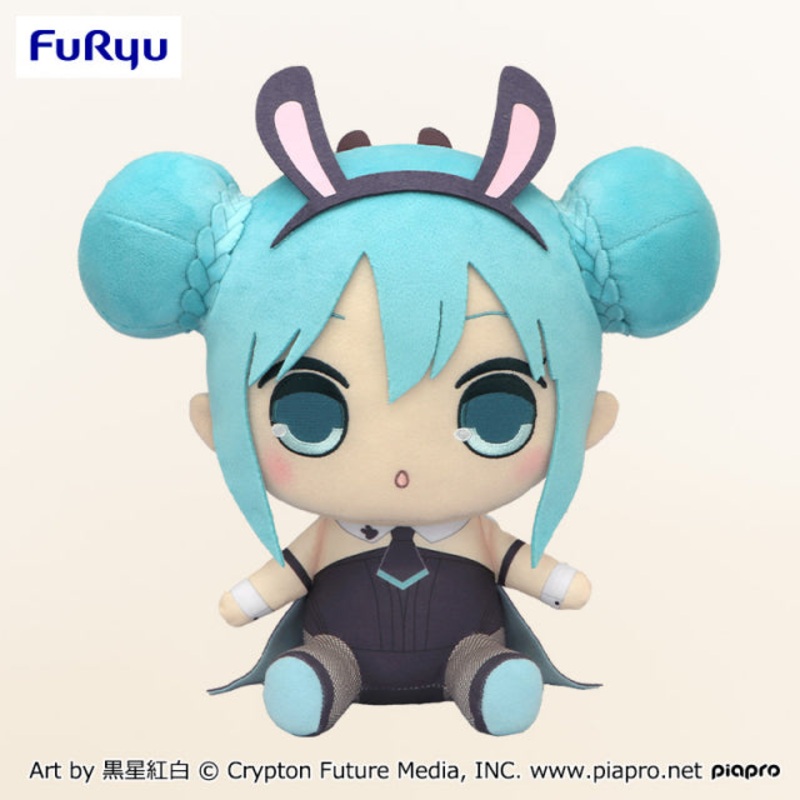 Hatsune Miku Kurumaru BIG Plush Toy – Black Bunny Ver.