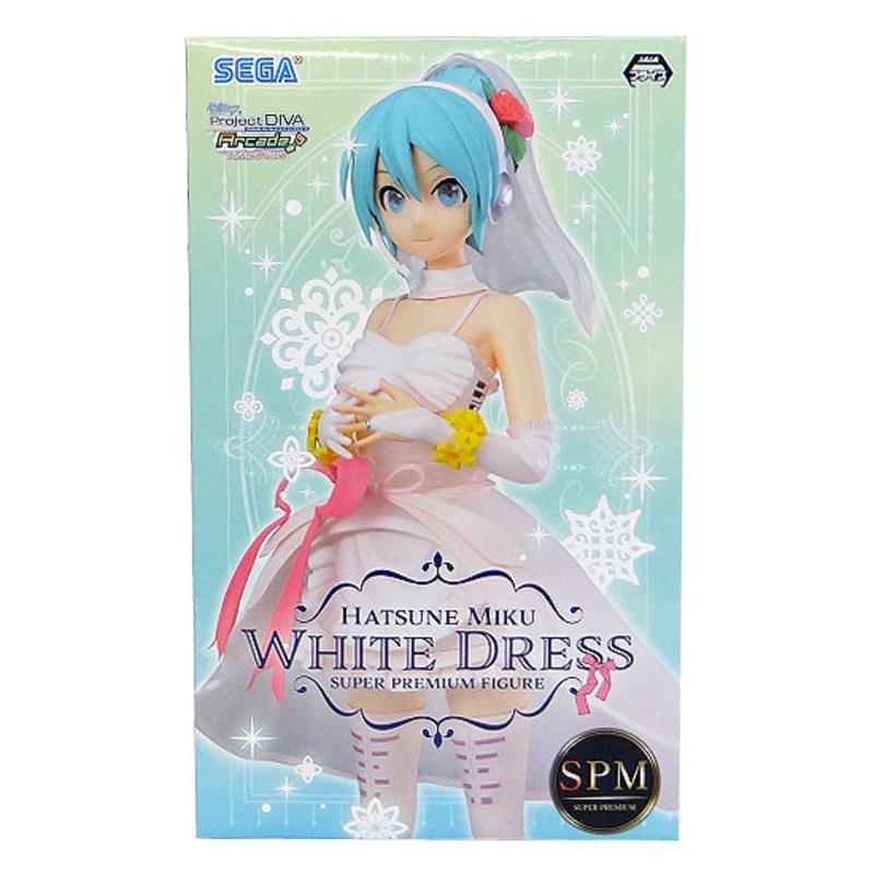 Sega Hatsune Miku Project DIVA ARCADE FUTURE TONE Super Premium Figure Hatsune Miku White Dress