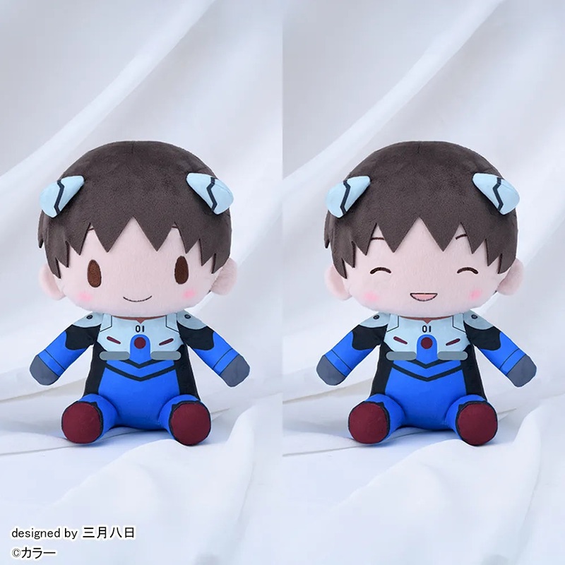 Evangelion Series Fuwapuchi M Plush Toy Shinji A (Left)