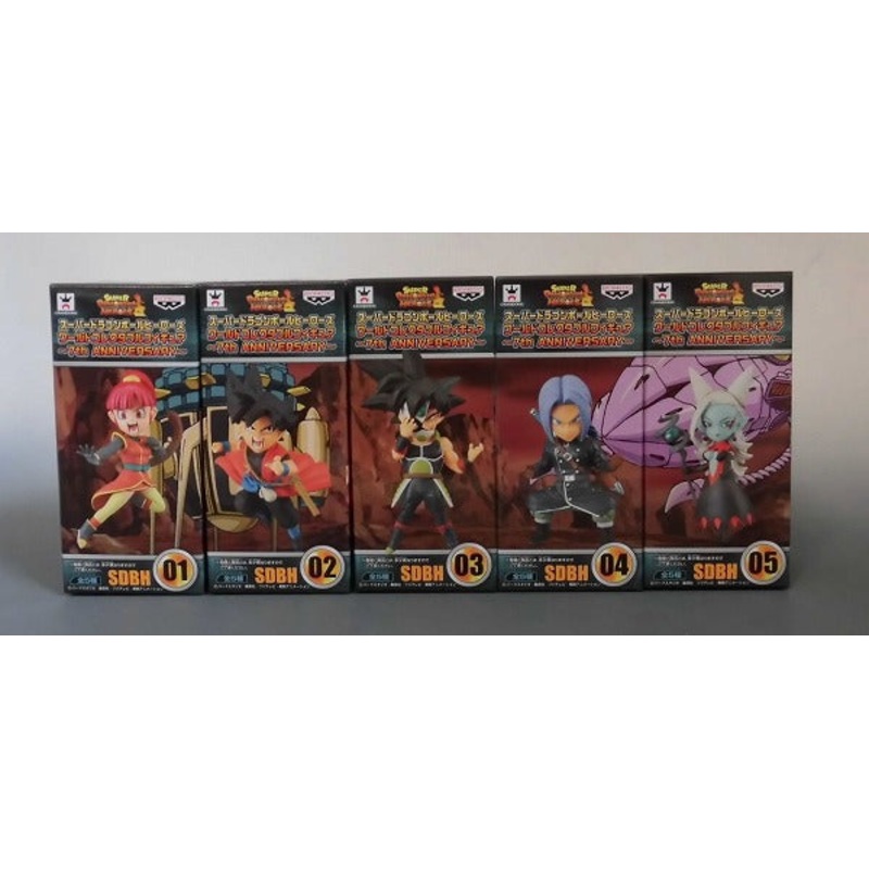 Super Dragon Ball Heroes Heroes World Collectable Figure -7th Anniversary ~ 5 Types Set 37839
