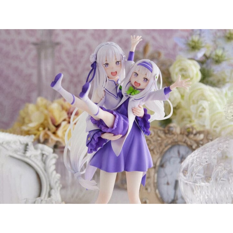 Re Zero Starting Life in Another World S-Fire Emilia & Childhood Emilia 1/7 Scale Figure