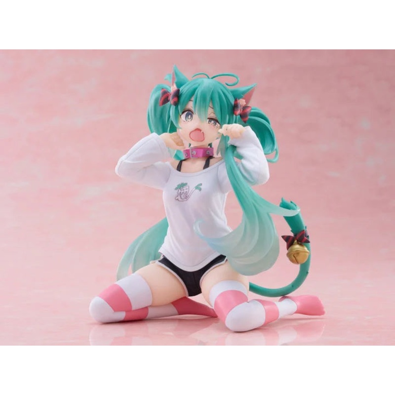 Vocaloid Desktop Cute Miku Hatsune (Nekomimi T-Shirt Ver.) Figure