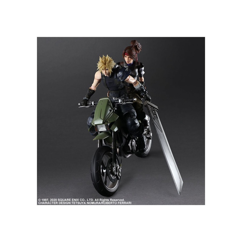 SQUARE ENIX – Final Fantasy VII REMAKE Play Arts Kai – Jessie & Cloud & Bike figures set