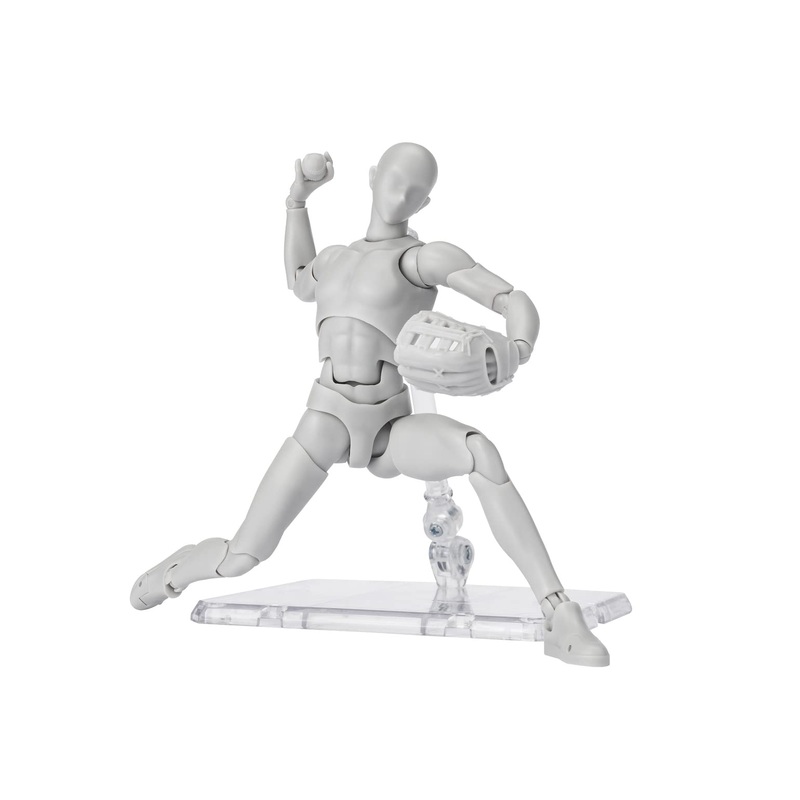 S.H. Figuarts Body-Kun Sports Edition DX Set – Gray Color Version – 150mm PVC & ABS Articulated Action Figure BAS64933