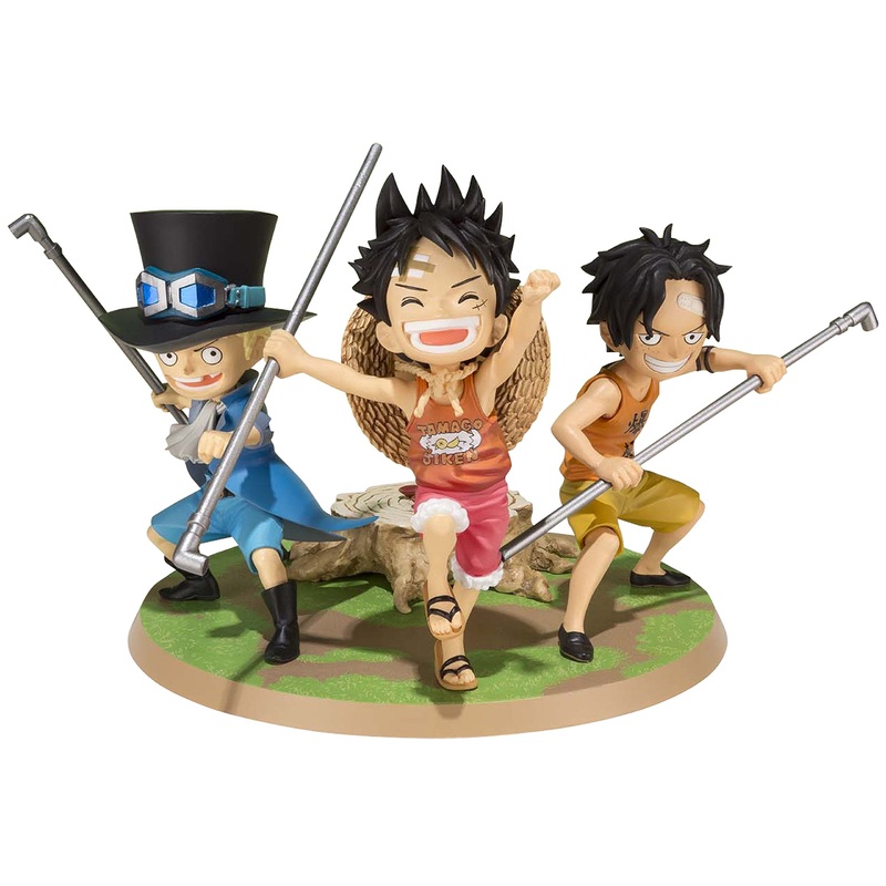Figuarts Zero One Piece Luffy Ace Sabo Pvc Abs Pre-Painted Figure 90Mm – Bandai Spirits Japan