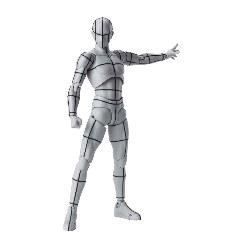 Shfiguarts Body-Kun -Wire Frame- (Gray Color Ver.) Approximately 150Mm Pvc Abs Pre-Painted Movable Figure