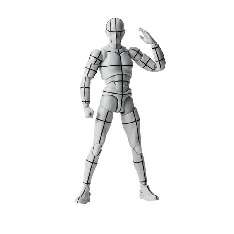 Tamashii Nations S.H.Figuarts Body-Kun Sports Wireframe Gray 150mm PVC Figure