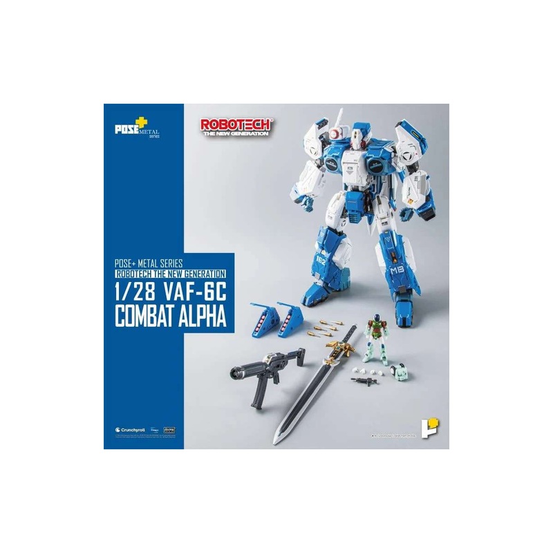 Robotech The New Generation Pose+ Metal Series Vaf-6c Combat Alpha Fighter 1/28 Scale Action Figure
