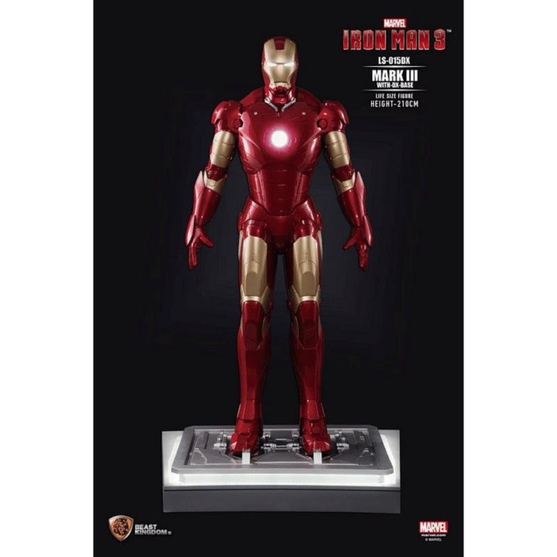 Marvel Iron Man3-IRON MAN MK4 (WITH DX BASE) figure LIFE SIZE Figure By Beast Kingdom