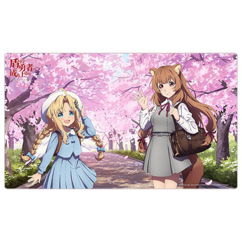 The Rising of the Shield Hero Season 4 New Illustration Rubber Mat (Raphtalia & Filo / School Style)