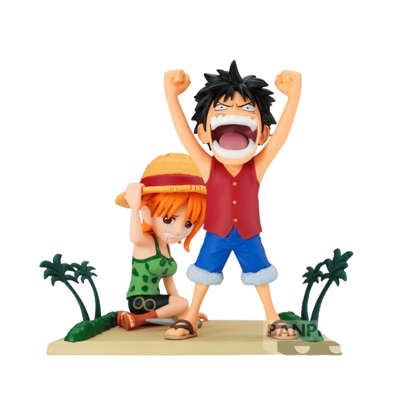 ONE PIECE WORLD COLLECTABLE FIGURE LOG STORIES-MONKEY.D.LUFFY & NAMI- Figure By Banpresto
