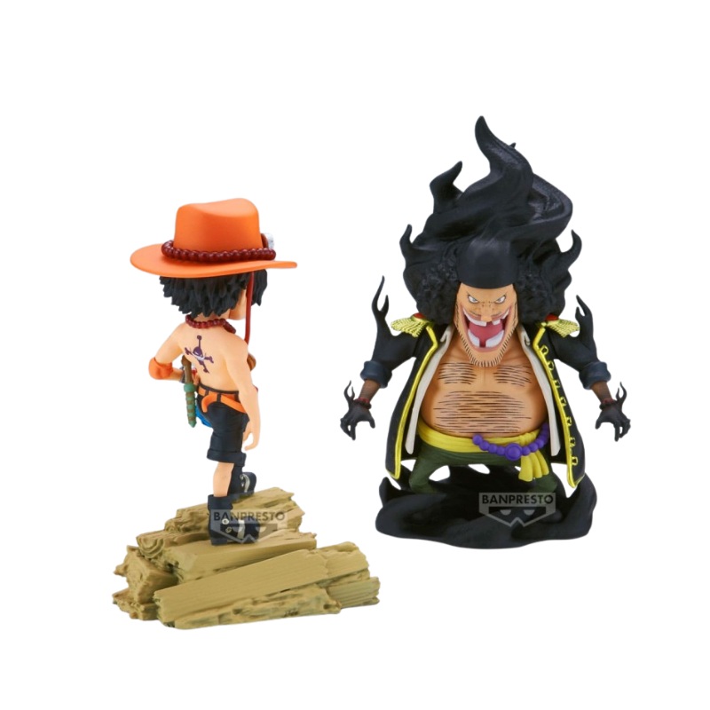 ONE PIECE WORLD COLLECTABLE FIGURE LOG STORIES-PORTGAS D.ACE VS MARSHALL D.TEACH- By Banpresto