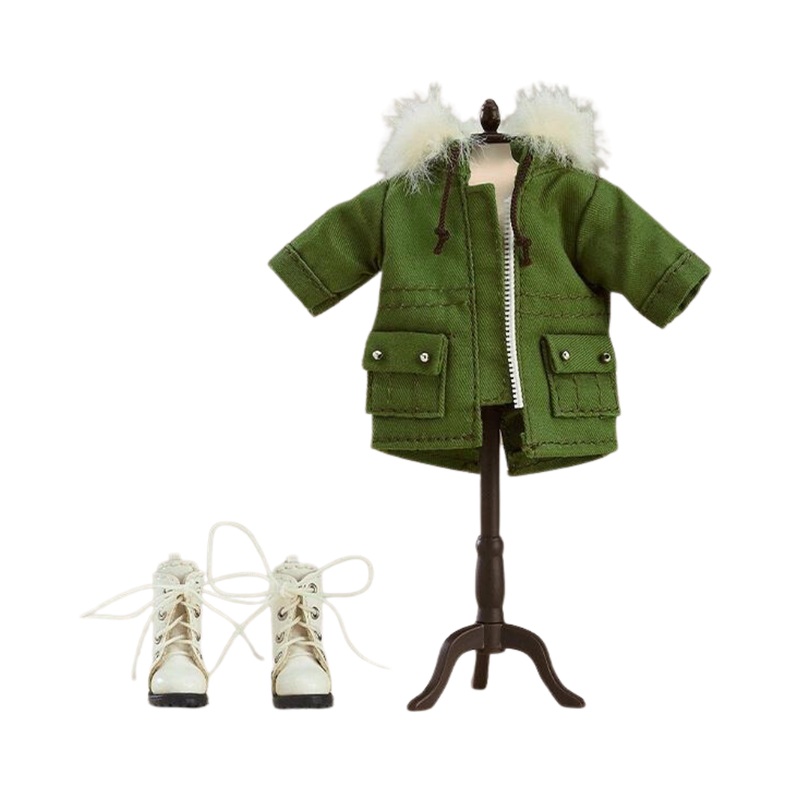 Nendoroid Doll Warm Clothing Set: Boots & Mod Coat Khaki Green by Good Smile Company