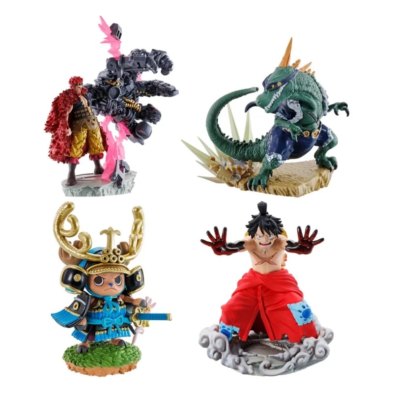 ONE PIECE – Logbox Re Birth Wanokuni – Set 4 Petitrama Statuettes 9cm Figurine