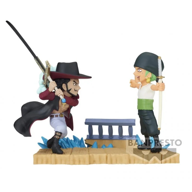 ONE PIECE – Zoro VS Mihawk – WCF Log Stories 7cm Figurine