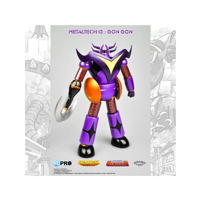 Goldorak Metaltech 13 Gon Gon 17cm Metallic Color Figurine