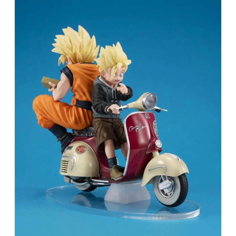 Desktop Real Mccoy Ex Dragon Ball Z Ss Son Goku & Ss Son Gohan & Motorbike Figurine
