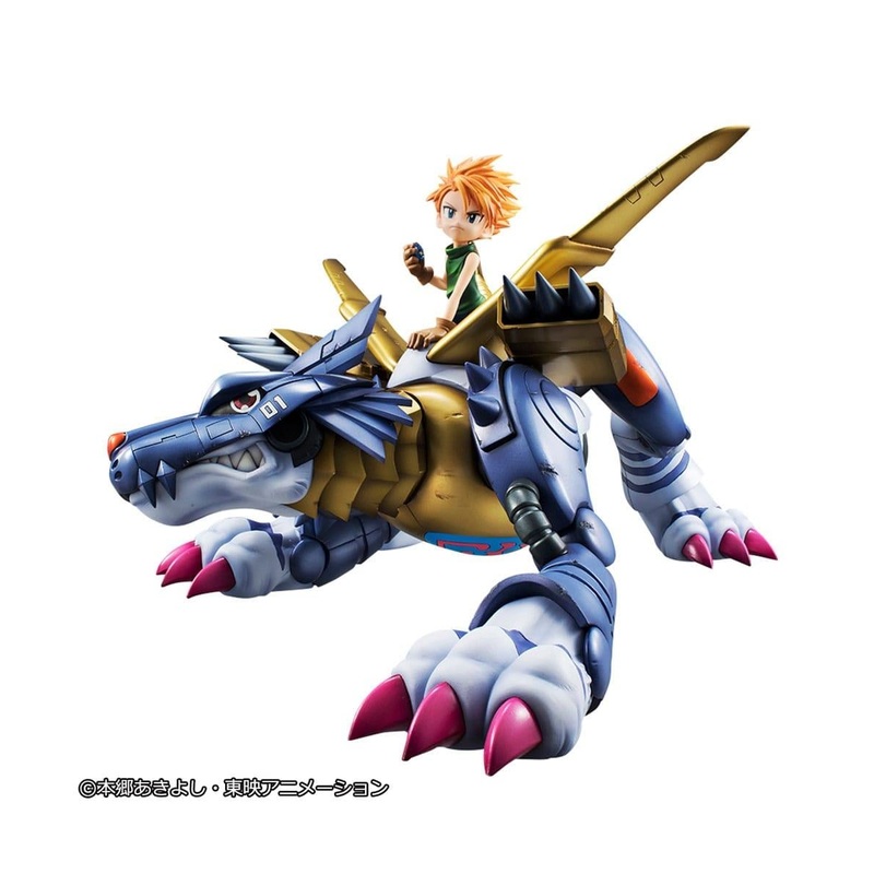 Digimon Adventure GEM Precious Series Metal Garurumon & Ishida Yamato PVC Figure 30 cm