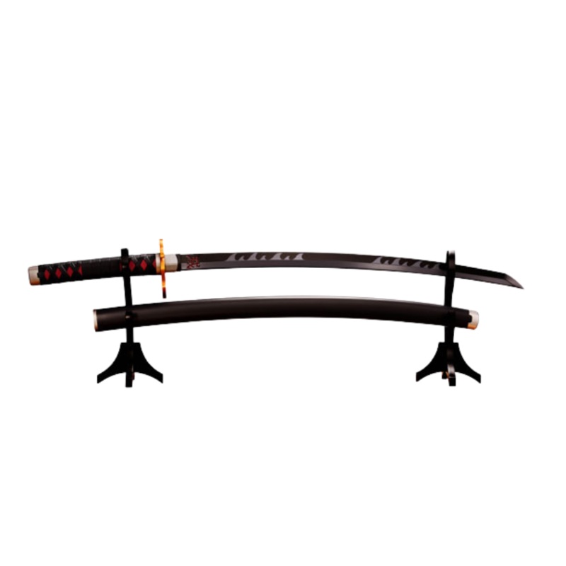 Demon Slayer: Kimetsu no Yaiba Proplica Tanjiro Kamado (Kyojuro Rengoku’s Sword Guard Ver.) Nichirin Sword By Proplica