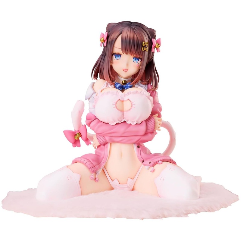 Union Creative Cut Illustration Ribbon Hairpin Neko Rindo Illustration Figure