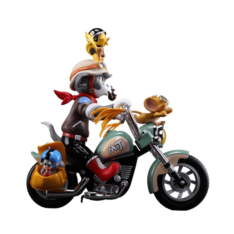 TOM and JERRY Retro Motorcycle Figure by 52 Toys