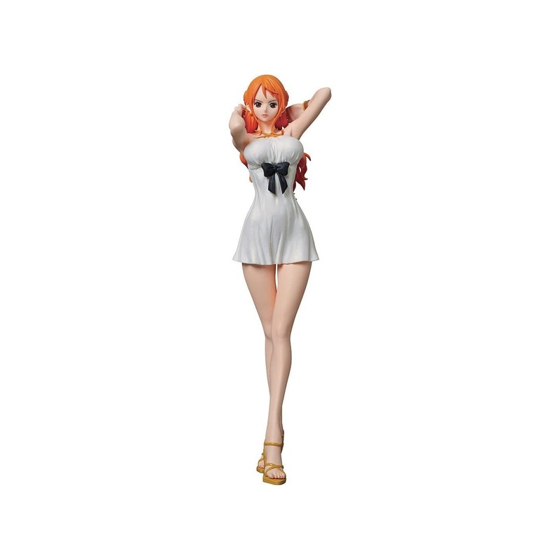 BANDAI Banpresto – One Piece – GLITTERGLAMOURS -ONE PIECE FILM GOLD Nami Movie Style- Figure White Color