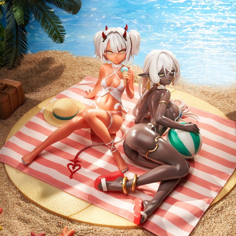 [Pre-Order] SSR Figure SSF Original Caffeine-chan x Dark Elf Dancer Summer Ver. 1/7 Figure Set of 2