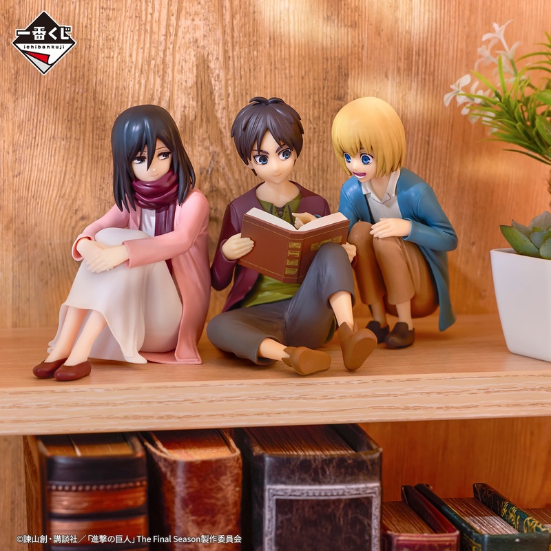 Attack on Titan – The Rumbling – ErenMikasaArmin Figure – The World Outside the Walls [Ichiban-Kuji Prize A] (Re-release)