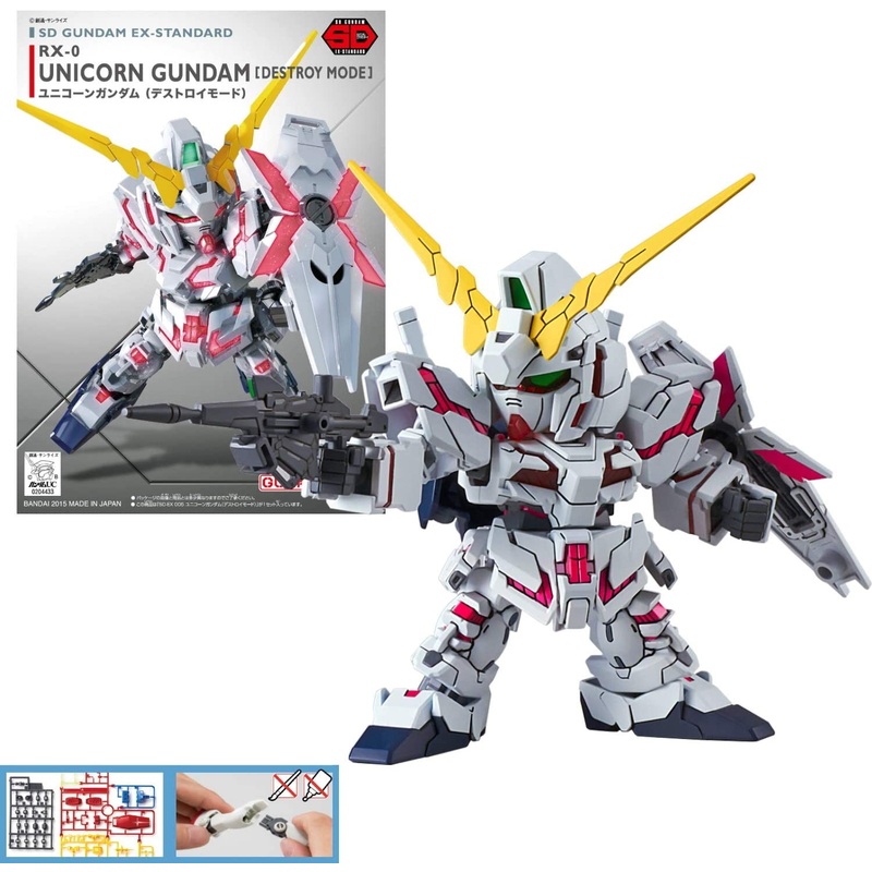 Bandai Hobby – Gundam UC – 005 Unicorn Gundam (Destroy Mode), Bandai SD EX-Standard
